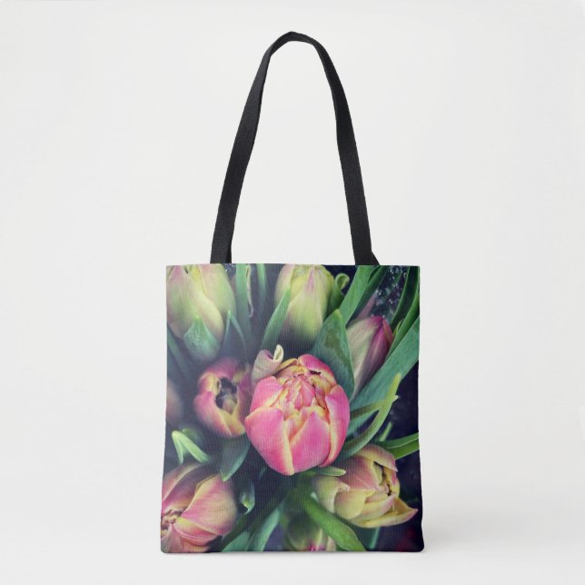 Bolsa rosa de la boca de los tulipanes (Anverso)