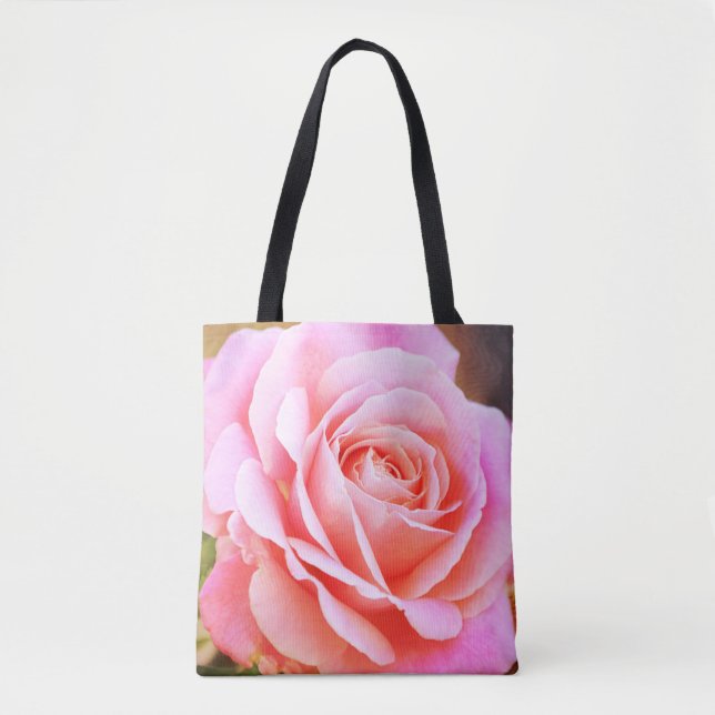 Bolsa rosa de la tota rosa de la Rosa con un estil (Anverso)