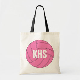Bolsa rosa de voleibol con texto Personalizado