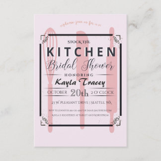 Bolsa rosa la invitación a la ducha de novia en la