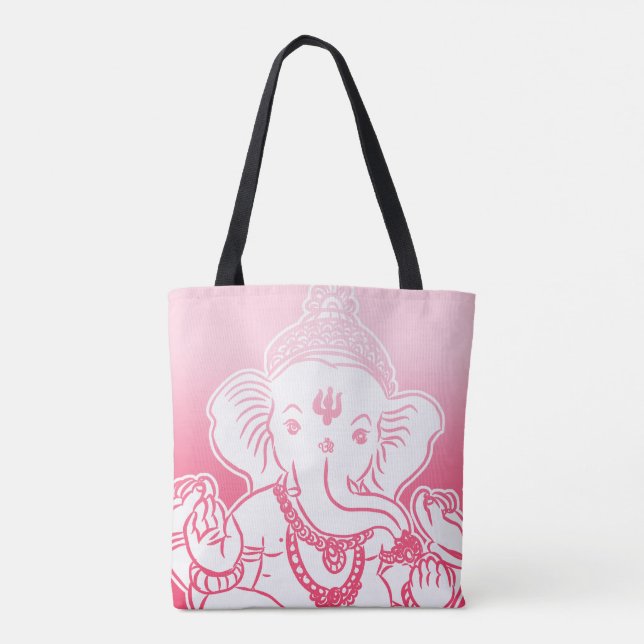 Bolsa rosa Ombre Ganesh / Tote (Reverso)