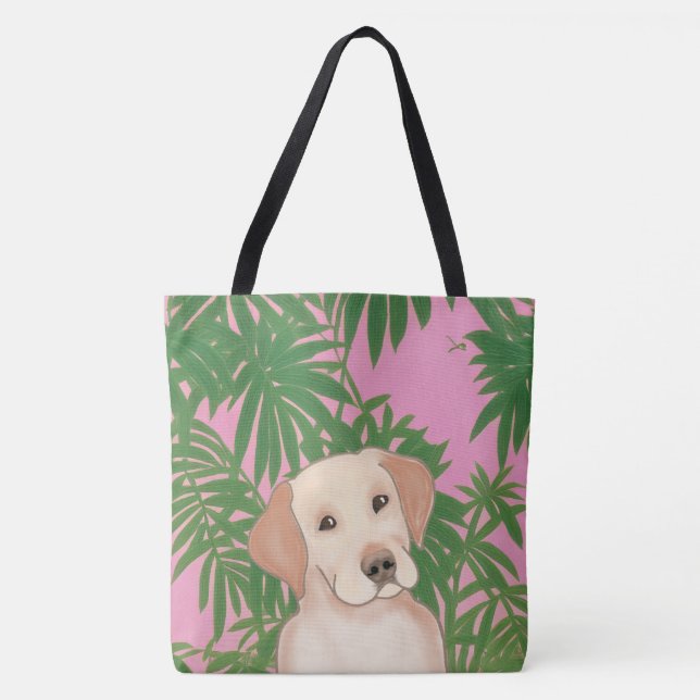 Bolsa rosa tropical para la tota con laboratorio a (Anverso)