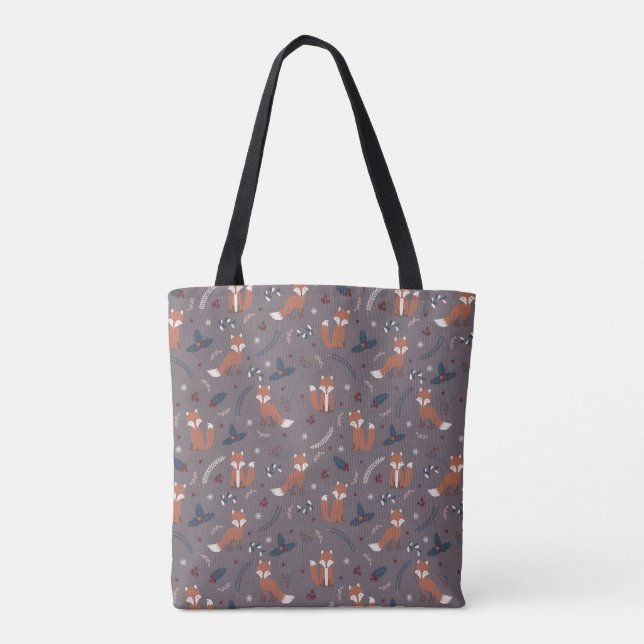Bolsa Rustic Woodland Fox Tote - Naturaleza suave (Reverso)