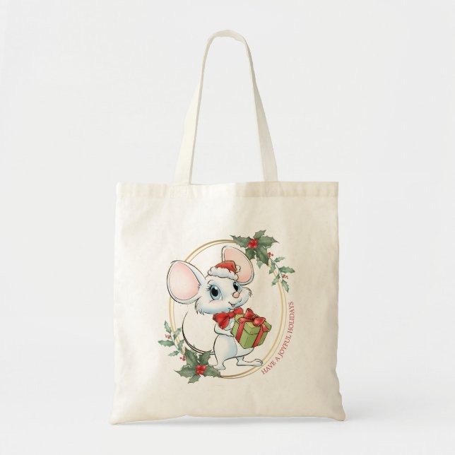 Bolsa Santa Mouse Cat ChristmasTote (Frente)