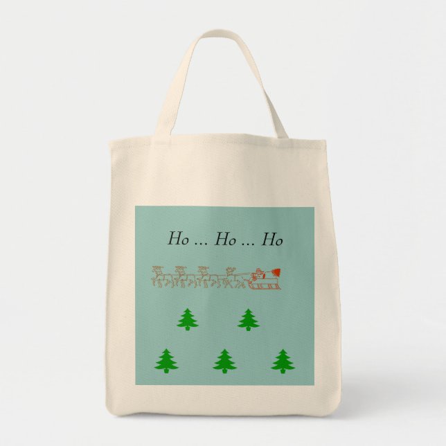 Bolsa - Santa y Sleigh sobre los árboles (Frente)