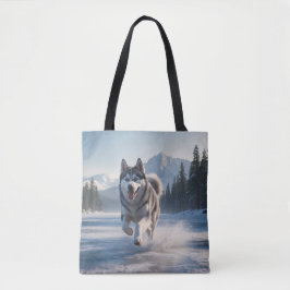 Bolsa Siberian Husky Elegant Shoulder Tote Bag