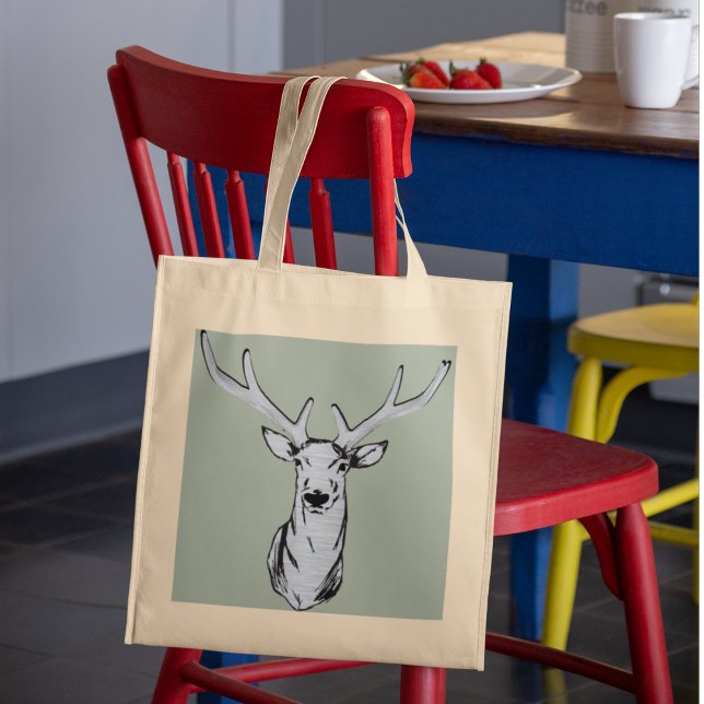 Bolsa Stag Tote Para Hombres (Big Buck Antlers Tote Bag)
