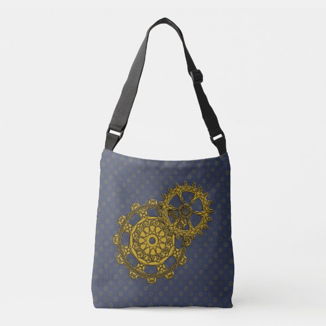 Bolsa tejida con estampado general de relojería (Anverso)