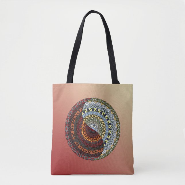 Bolsa todo-sobre-impresa Heaven and Hell Mandala (Anverso)