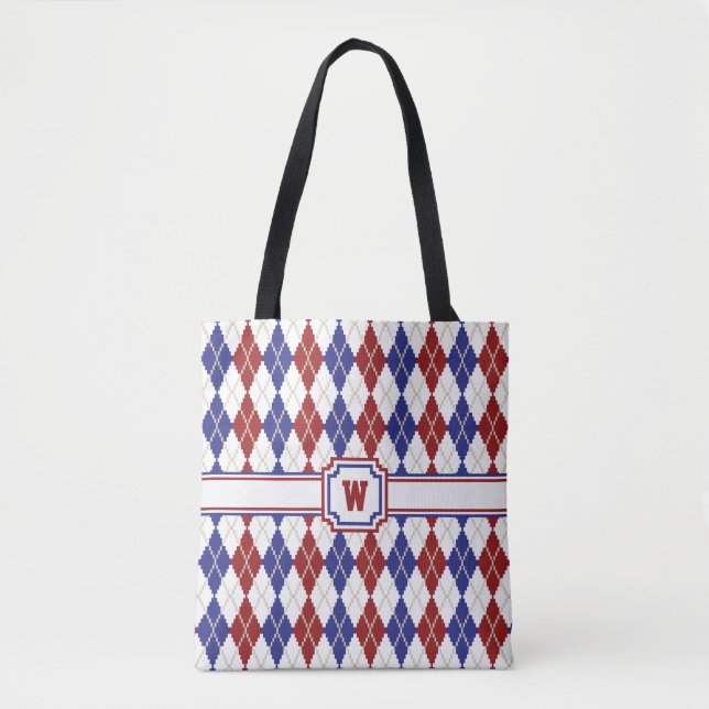Bolsa todo-sobre-impresión Americana Argyle (Anverso)