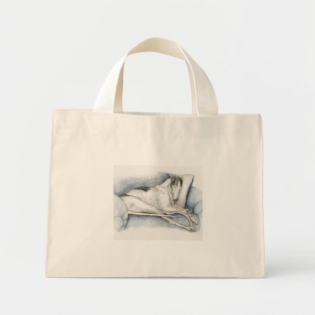Bolsa Tog de Arte de Perro Greyhound Durmiendo (Frente)