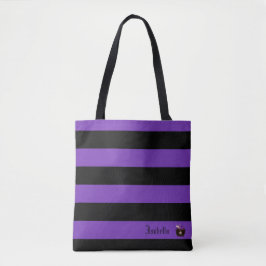 Bolsa Tope con franjas moradas y negras de Hallowe