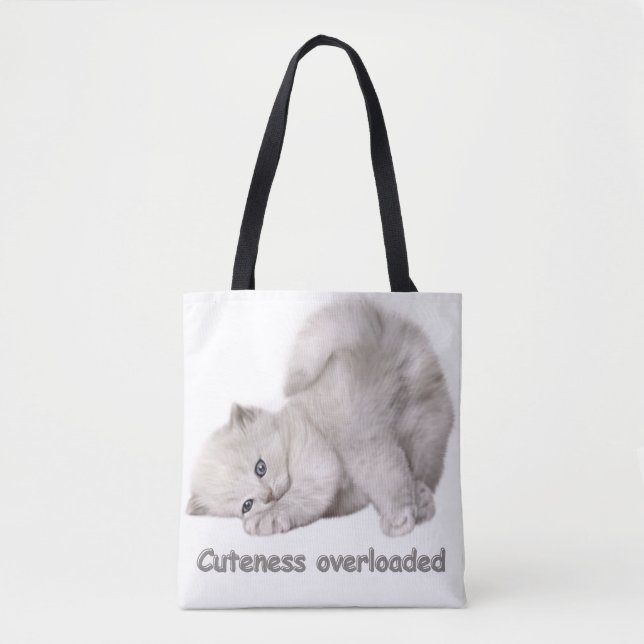Bolsa Tot con Retrato de Gatito Adorable (Anverso)