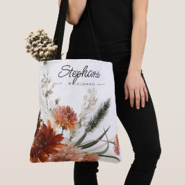 Bolsa Tot Favor de Dama de Honor con Ramo Floral R