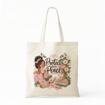 Bolsa Tot floral de autocuidado Protege Tu Paz
