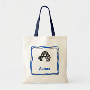 Bolsa tota - Letra A de gato con nombre en el marc