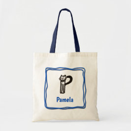 Bolsa tota - Letra Cat P con nombre en el marco