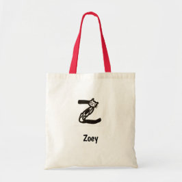 Bolsa tota - Letra Cat Z con nombre