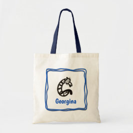 Bolsa tota - Letra de gato G con nombre en el marc