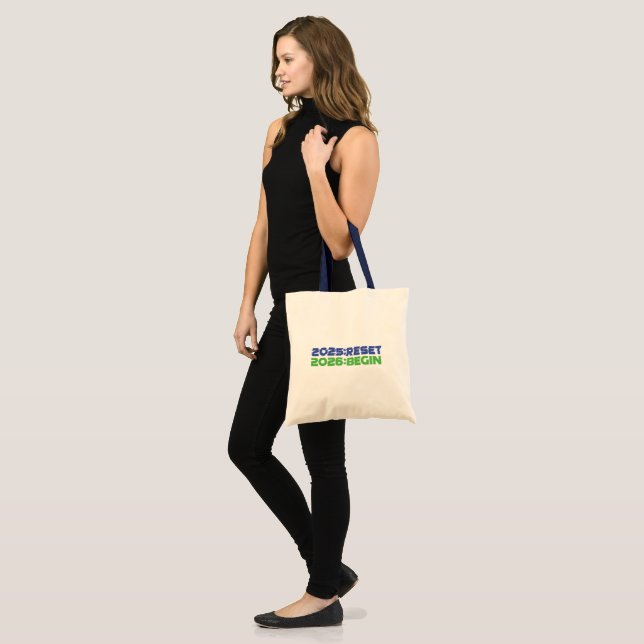 Bolsa Tote 2025:RESET/2026:BEGIN (Anverso (modelo))