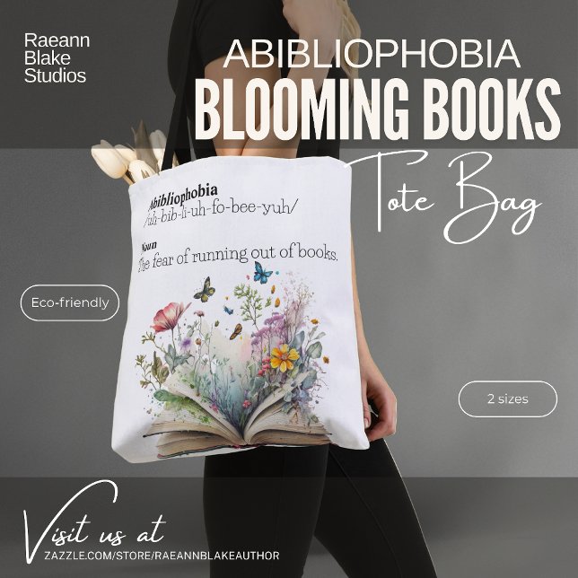 Bolsa tote Abibliophobia Blooming Books (Subido por el creador)