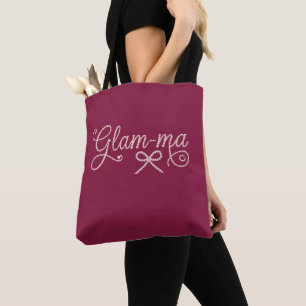 Bolsa Tote Abuela Glam-ma Pearl Script