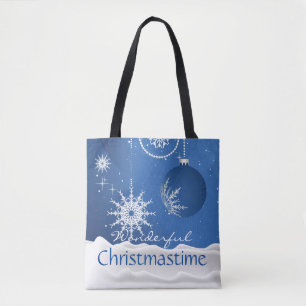 Bolsa Tote Adornos de Copo de Nieve en Navidad    