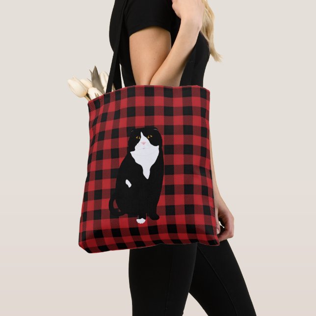 Bolsa Tote Allover de gato de pelo largo de Escoci (Detalle)