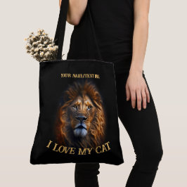 Bolsa Tote "Amo a mi gato" Personalizado Texto per