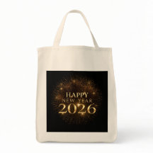bolsa tote año nuevo oro negro