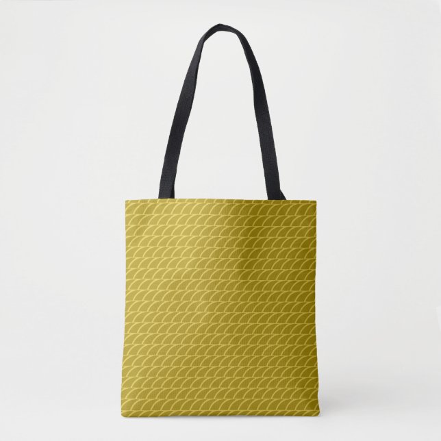 Bolsa tote (ao) - Escamas de dragón doradas (Anverso)