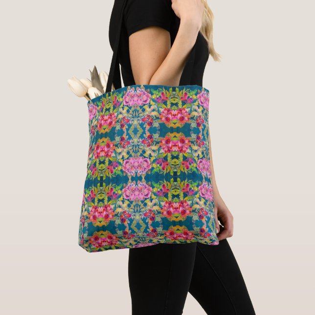 Bolsa Tote (ao) - Kaleidoscope de flores (Detalle)
