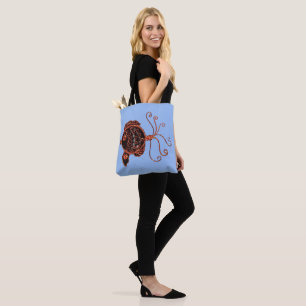 Bolsa Tote (ao) - Pescado de cobre y abalorios