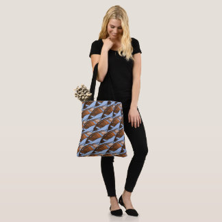 Bolsa Tote (ao) - Plumas marrones