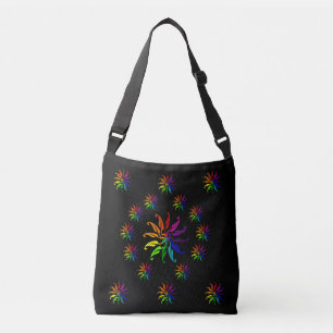 Bolsa tote (ao) - Ruedas de color sobre negro