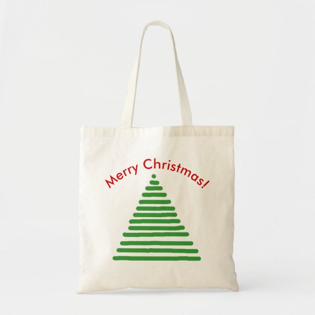 Bolsa tote - árbol de Navidad (Frente)