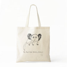 Bolsa Tote Aye Aye Divertida - Animal Raro Mal Dib
