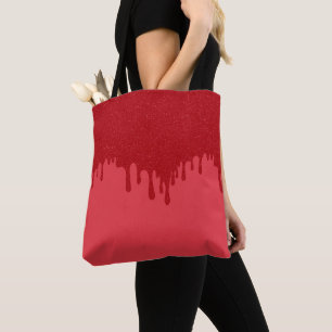 Bolsa Tote Bag Personalizado de goteo rojo de toma