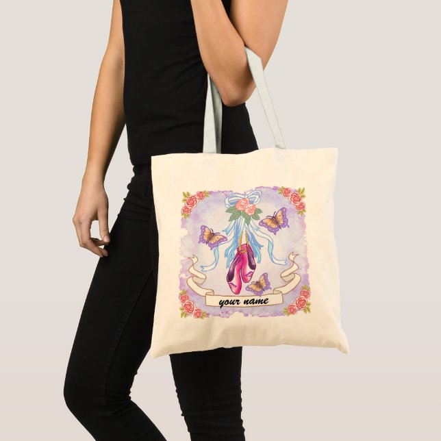 Bolsa Tote Ballet Roses Bailarina (Anverso (producto))