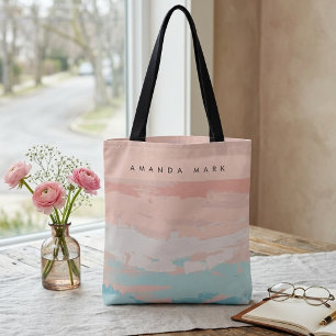 Bolsa tote beige elegante abstracta linda