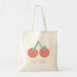 Bolsa Tote Biblioteca de Libros de Frutas de Cerez