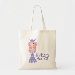 Bolsa Tote Biblioteca Morado Rosa Princesa Niños
