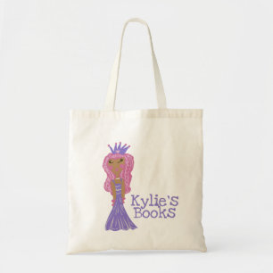Bolsa Tote Biblioteca Morado Rosa Princesa Niños L