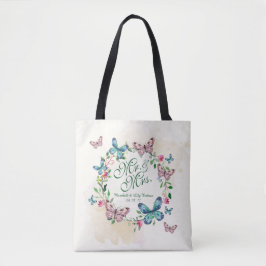 Bolsa Tote Boda de mariposa con mariposa personali