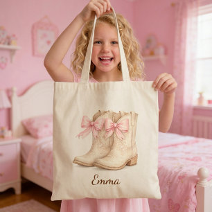Bolsa Tote Botas de Vaquera Rosa para Niñas Person
