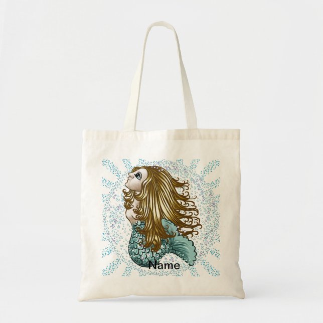 Bolsa tote Bubbles Mystic Mermaid (Frente)