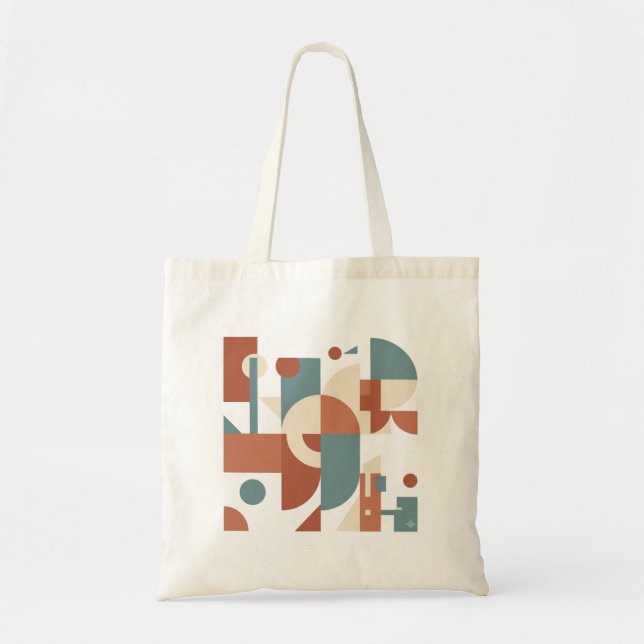 Bolsa Tote Canva Diseño Geométrico (Frente)