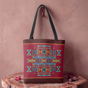 Bolsa tote caprichosa tribal de la isla