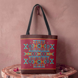 Bolsa tote caprichosa tribal de la isla