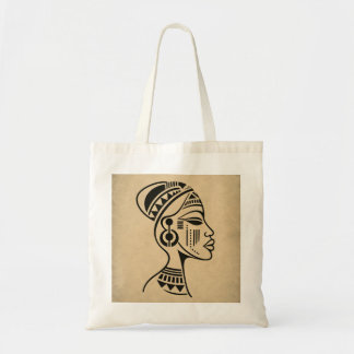 Bolsa Tote Cara Tribal Africana Abstracta | Minima
